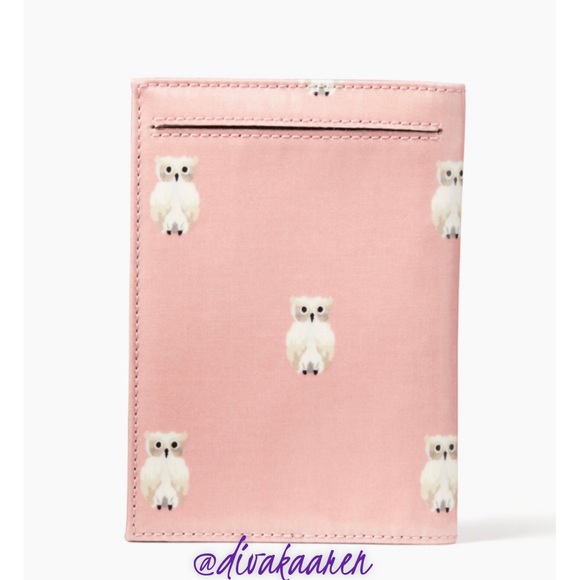 Kate Spade Passport Case Pink Owl - Picture 4 of 6